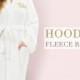Personalized Hooded Fleece Robe, Custom Holiday Christmas Gift for Her, Mom, Friends, Coworkers, Monogrammed Hoodie Fleece Robe Present