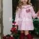 Holiday Dress, Christmas Dress, flower girl dress, Birthday Dress, babydoll dress, long sleeve dress, girls dress, toddler dress, pink dress