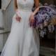 Flowy Tulle Beige Wedding Dress/ Bohemian Beige Wedding Dress/ Beige Low Back Wedding Dress/ Bohemian Lace and Tulle Beige Wedding Dress