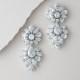 Bridal chandelier earrings, Silver Crystal drop Wedding earrings, Bridal jewelry, CZ statement earrings, Vintage style Bridal earrings