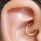 Black Friday - 16g Daith Earring Piercing - Diamond Cut Daith Hoop 16g - Silver 16 gauge Daith Hoop Earring - Daith Jewelry - Thin Daith