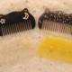 Kawaii Cat Ear Combs - Choose Black, Black and Pink, Yellow, or White