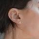 Delicate Crescent Moon Stud Earrings, Sterling Silver Moon Earrings, Second Hole Earrings, Unisex, Mens Studs, Silver Earrings, Silver Stud
