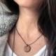 Small Wood Pendant Necklace - Round Pendant