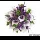 Real Touch Hydrangea Picasso Plum Calla Lilies Hops Lavender Thistle Bridal Bridesmaids Bouquets Prom Bouquet Wedding Flowers CenterPieces