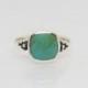 Vintage Western Sterling Silver Turquoise Ring Size 10