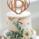 Monogram wedding cake topper, personalized cake topper, rustic wooden cake topper, antlers topper, single letter cake topper, cake decor