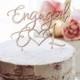 Engagement Cake Topper, Custom Engaged Cake Topper - We're Engaged -  engagement party decorations - rose gold