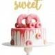 Two Sweet Cake Topper, Donut Cake Topper, Donut Grow Up Cake Topper, Two Topper, Two Sweet Birthday Party, 2nd Birthday Party Cake