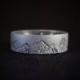 Mountain range ring - matte titanium, mens wedding ring, womens wedding ring, comfort fit, mountain range, mountain gift, rocks, matte ring