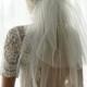 Double Short bridal Veil, Shoulder Wedding Veil,white  ivory Wedding veil, Shoulder length double Blusher Veil, Flyaway veil , Retro Bride