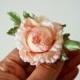 Silk rose hair clip, silk flower hairpiece, Birthday gift for her, floral head piece, small bridal hair clip, wedding flower accessories
