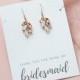 Bridesmaid,Bridal Party Gift, Opal Bridesmaid Earrings,Bridesmaid Jewelry, Bridesmaid Thank You Gift,Wedding Party Gift~JE-4159-RG-BR