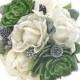 Real Touch Artificial Peonies Roses Succulents Calla Lilies Bridal Bridesmaids Bouquets Prom Bouquet Cascade Wedding Centerpiece Arch Flower