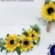 Sunflower comb, Sunflower Boutonnieres , Yellow comb and boutonniere, Rustic  boutonniere ,Groomsmen Flowers,Fall  Boutonniere for groom