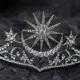 Baroque Star Crown Crystal Bridal Tiaras Rhinestone Pageant Diadem Bride Star Headdress Wedding Hair Accessories Tiara De Noiva
