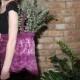 Shibori Style Purple Tote Bag - Hand Dyed Tote Bag - Purple Tie Dyed Bag