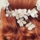 Bridal crown, floral headpiece, woodland circlet, wedding hair accessory, fairytale hair wreath, lavender flower crown, whimsical hair vine