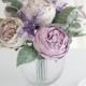 PURPLE PEONY Paper Flower Bouquet, Home Wedding Decoration