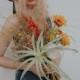 Air Plant Bouquet / Real Dried Flowers Woodland Bouquet / Wildflower Bouquet / Billy Ball Sunflower Bouquet