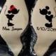 Set Mouses Mrs Name Family Date Wedding Bride Personalized Custom Shoe Sticker Vinyl Merried Anniversary Mouse