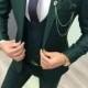 Mens Suit Formal Fashion Green Tuxedo Suits 3 Piece Suit Slim fit Suits Groom Wear Mens Prom Suits Mens Dinner Suits