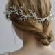 Wreath of Frost Bridal Halo - 1920s & 1930s bridal wreath, vintage wedding, Swarovski Art Deco hair accessory