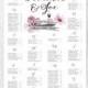 Alphabetical Vintage Wedding Seating Chart - Printable Customized Floral Watercolor wedding seating board - DIGITAL file!