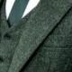 Green Herringbone 3 Piece Tweed Suit