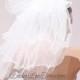 4T Scalloped Edge Elbow Bridal Veils With Faux Pearl, White Tulle Veil, White Wedding Veil, Wedding Veil, White Wedding Veil,