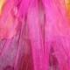 Bachelorette party Veil 1-tier hot pink , short length. Bridal shower veil, bachelorette veil, hen party veil, bride to be veil, idea, gift