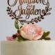 Bride and Groom names cake topper, Custom cake toppers for weddings, Personalised names cake topper, Name toppers for cakes, Rustic wedding