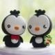 Wedding Cake Topper / Penguin Couple / Kawaii Penguins / Bride and Groom / Wedding Decoration by Naboko Studio