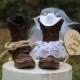 Boot Cake Topper-Bride-Groom-Cowboy-Wedding-Cake Topper-Hat- Western-Barn Wedding,
