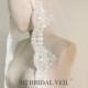 Mantilla Wedding Veil, Vintage Inspired Lace Veil, Spanish Wedding Veil, Lace Wedding Veil, Ivory/Silver Lace Bridal Veil, Mi Bridal Veil
