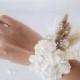 Dried flower wrist corsage, Flower corsage, Rustic flower corsage, Dry corsage, Boho wedding, Bridesmaids gift, Wedding bracelet