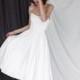 Romantic wedding dress «Anessa midi» ,Simple midi wedding dress, Minimal wedding dress, Made to measure wedding dress