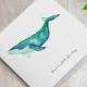 Greeting Card, Birthday Card, Friends Cards, Stationary, Whale Print