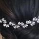 Wedding Pearl Crystal Hair Piece, Bridal Hair Vine, Wedding White Pearl Headpiece, Pearl Crystal Hair Jewelry Pearl Bridal Hair Accessories