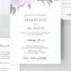 Lillian - Lavender Wedding Invitation Template Download, Wedding Invitation Set, Purple Floral Wedding Suite, Editable Instant Download