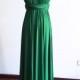 Long/Short Emerald Green Infinity Bridesmaid Dress Convertible Bridesmaid Dress Multi-way Dress Maternity Dress Long Evening Dress Plus Size