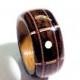Guitar Fretboard Wood Ring, Brazilian Rosewood Lined with Cherry, Guitar Strings and Mother Of Pearl Inlay with Copper Frets