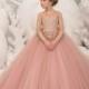 Blush pink and Gold Flower Girl Dress - Birthday Wedding Party Holiday Bridesmaid Flower Girl Blush pink and Gold Tulle Lace Dress 21-153