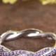Amethyst Wedding Ring Twist Wedding Band Infinity Ring Full Eternity Stacking Ring Matching Band 14K White Gold