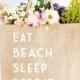 Eat Beach Sleep Repeat Jute Carryall