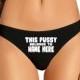 Custom This Pussy Belongs To Thong Panties Personalized With Your Name Sexy Funny Bachelorette Party Gift Bride Lingerie Customized Thong