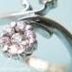 18k 750 Gold Platinum Natural Diamond Lady's Engagement Wedding Promise Ring Feminine Grace
