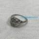 c107 Elegant Vintage Classic Ring with .41ct Diamond in 18k White Gold + Gift