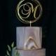Wedding Monogram Cake Topper Custom Letter Initial Modern Geometric Wedding Cake Topper Personalized Name Cake Topper