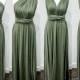 Multiway Infinity Bridesmaid Dress for Weddings- Olive Green Multiway Bridesmaid Dress for Weddings